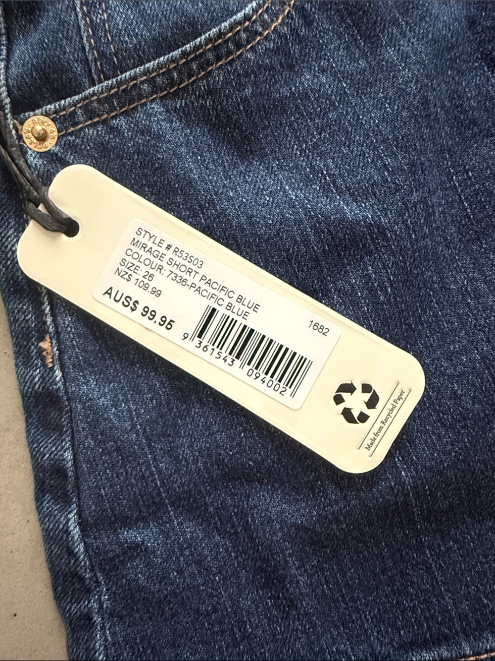 Rollas mirage short in pacific blue - Picture 3 of 4